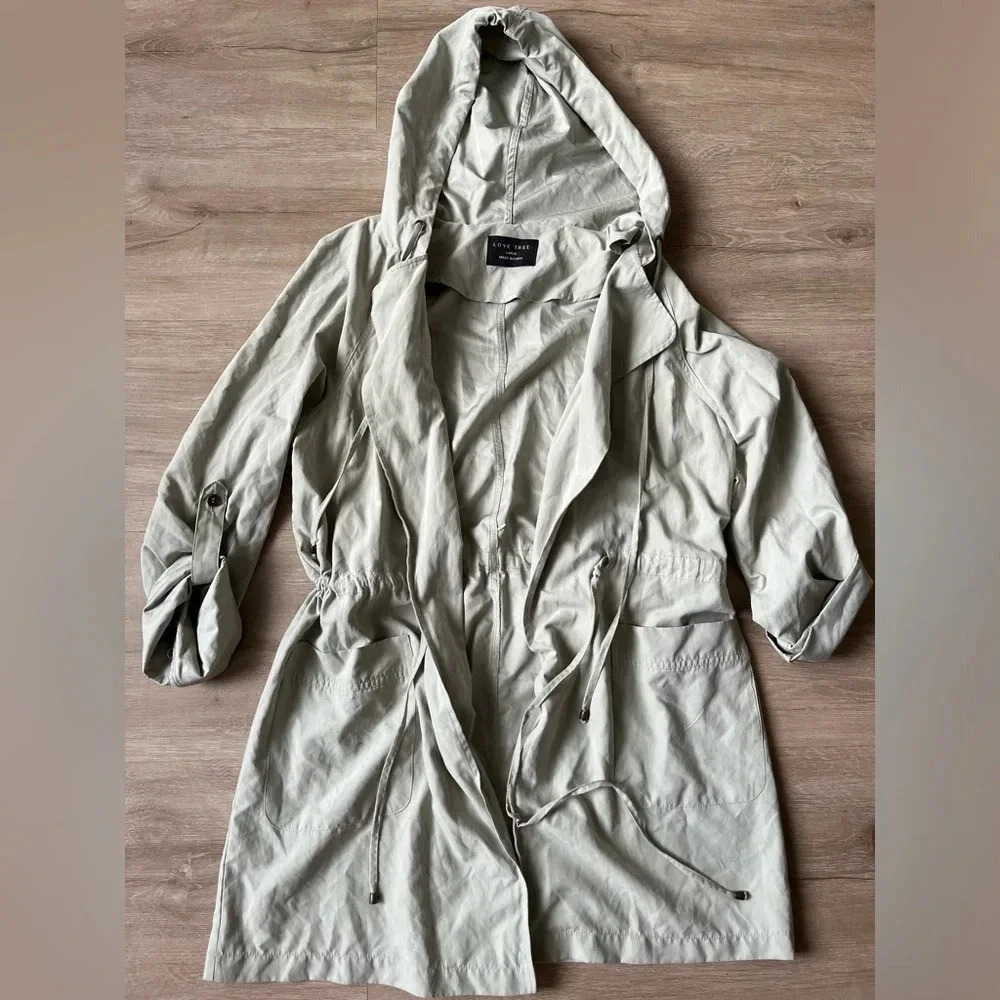Love Tree utility jacket Sage Green SZ Large